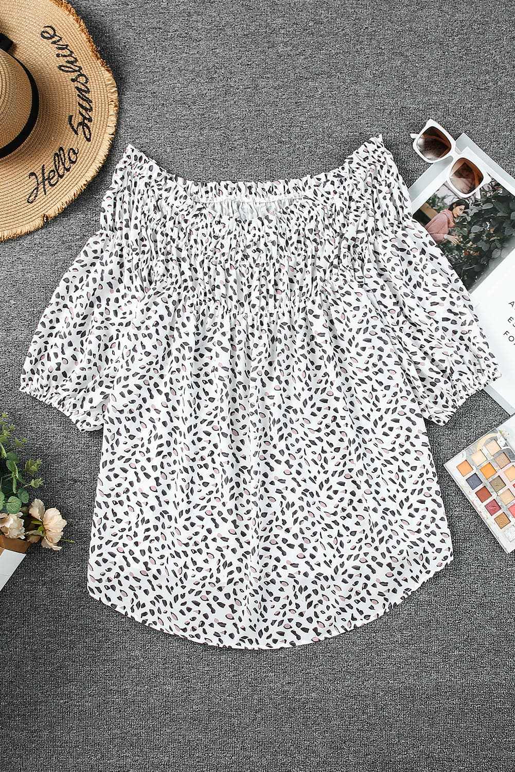 Stylish plus size off-shoulder blouse - Love Salve